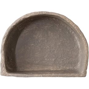 ورقة تعاونية إبداعية Mache Half Moon Wall Shelf ، رمادي