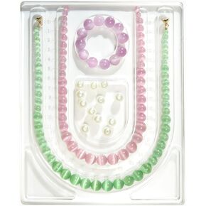 YUSHANHAO Bead Boards for Jewelry Making, Acrylic Beading Board for Jewelry Necklace Making, Beading Trays for Beginners& Kids, Collar 13.8" to 17"