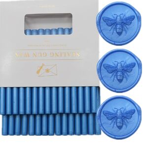 Pearl White Wax Seal Sticks, ONWINPOR 30pcs Glue Gun Pearl White Wax Sealing Sticks for Wax Seal Stamp, Wedding Invitations, Envelope Letter Sealing (Pearl White)