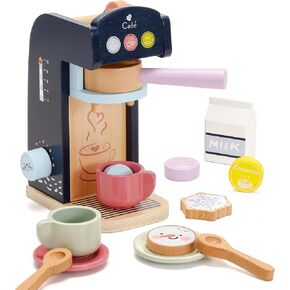 مجموعة شاي خشبي Pairpear للأطفال الصغار ، ألعاب Wooden Tea Party مجموعة ملحقات المطبخ للأطفال الفتيات والفتيان 3 سنوات وأعلى ، ألعاب الطعام الأميرة تايم تايم تايم.