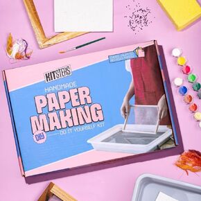 Kitsters DIY مصنوعة يدويًا طقم صنع الورق ، تقنية DECKLE ، اجعل إعادة التدوير الورق المحكم ، والهدايا - نشاط ممتع للأطفال والكبار ، هواية الفن والحرفية ، ورشة فيديو مفصلة