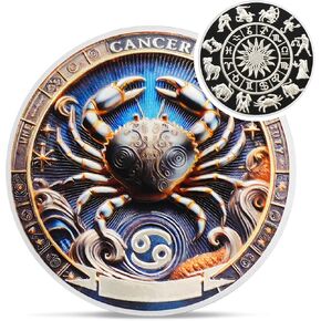 Cool Gemini 12 Zodiac Challenge Coin - اثنا عشر كوكبة من الجوزاء تعويذة وقائية - العرافة الساحرة حظا سعيدا كوين - علامة نجمة ذات مغزى هدايا قابلة للتحصيل للرجال