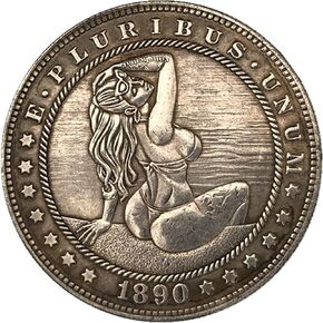Marshling Antique Liberty 1890 Morgan One-Dollars Coins القديمة جمع العملات المعدنية النادرة التذكارية COLL (Silver)