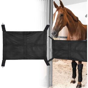 Horse Stall Guard Barn Protective Fence for Tack Rooms, Horse Trailers, with Adjustable Length Straps, 27" L, 1 Pcs