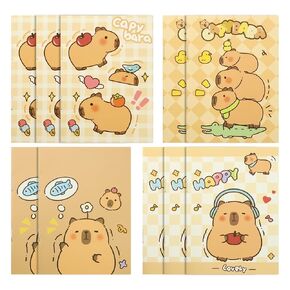 Geluode Capybara Pocket Notebooks ، 10 حزم في 4 تصاميم 3.2 "× 4.7" لطيف مذكرات ميني ميني ماء مقاومة للماء لتقديم هدايا أعياد الميلاد.