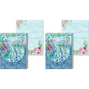 Punch Studio ، Pagoda Peacock ، Pocket Notepad ، 75 ورقة مطبوعة (حزمة 2)