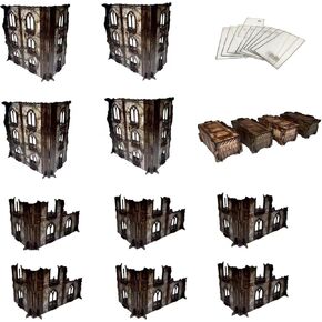 مجموعة Wargame Terrain Ruin لـ WH40K و 28 مم/32 ملم ، مجموعة طاولة تضاريس Battle Creation Kit