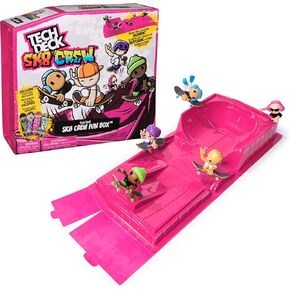 Tech Deck SK8 Crew Fun Box ، Portable Transforming SK8 Park مع 4 أصابع و 5 أرقام ، ألواح التزلج المصغرة القابلة للتحصيل ، ألعاب الأطفال للأعمار 5 وما فوق