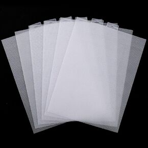 6 PCS 14 Count Plastic Mesh Canvas Sheets, 11x8.2 inch Plastic Cross Stitch Canvas for Cross Stitch, Embroidery, Knit,Crochet DIY Projects and Embroidery Making (Black)