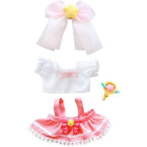 Niannyyhouse 10cm-15cm دمية أفخم دمية غطاء رأس قميص أبيض Skirdender Skirt Exclists Doll Dressup