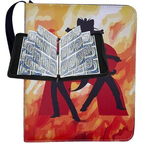 Deluxe Trading Card Binder for Collectors 900 Pockets High grade 9-Pocket Zipper Album Holder (black-9-Pocket)