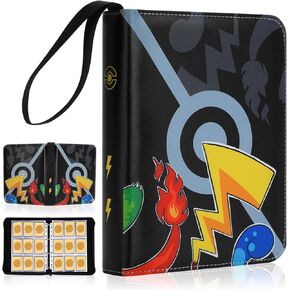9 جيب بطاقة الموثق للبطاقات ، حامل Card Card Binder يناسب 900 بطاقة مع 50 من الأكمام القابلة للإزالة ، مجموعة الألبوم مجموعة الألبوم Card Binder Case Storage for Boys Girls Toys Gift
