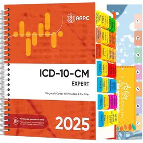 Index Tabs for AAPC Version ICD-10-CM 2025 (Book not Included), The Complete Official Codebook, 56 Color Coded Clear PVC Laminated Tabs, Bookmarker, 50 ICD-10 Coding Guidelines Tabs 6 Blank Tabs