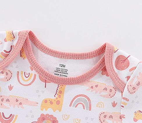 Newborn Girl Short Sleeve Bodysuit Baby Boy Clothes Unisex One-Piece Baby Clothes 4-Pack in Saudi Arabia