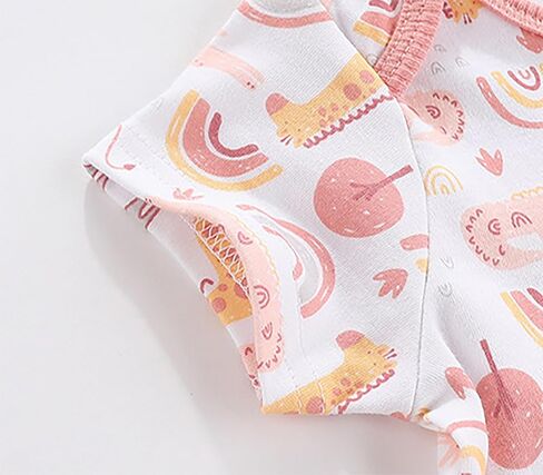 Newborn Girl Short Sleeve Bodysuit Baby Boy Clothes Unisex One-Piece Baby Clothes 4-Pack in Saudi Arabia