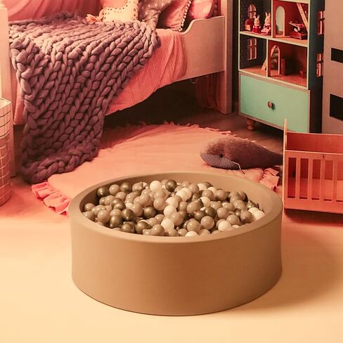 Gogoso Bear Ball Pit Balls أشكال BPA كرات بلاستيكية مجانية سحق صغار الأطفال الصغار طفل باستيل بيلوتاس سوار الصداقة على شكل عملاق ، 2.15 بوصة 100pcs ، القهوة البنية البيج in Saudi Arabia