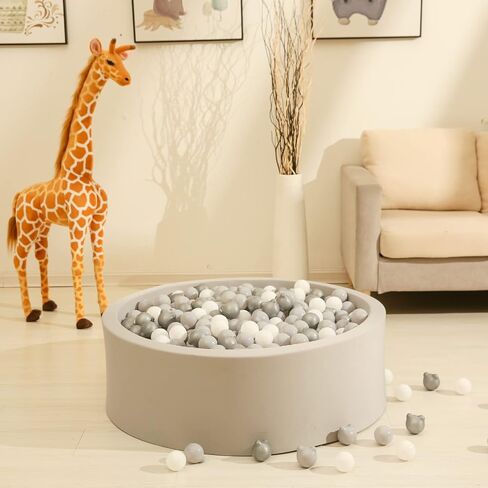 Gogoso Bear Ball Pit Balls أشكال BPA كرات بلاستيكية مجانية سحق صغار الأطفال الصغار طفل باستيل بيلوتاس سوار الصداقة على شكل عملاق ، 2.15 بوصة 100pcs ، القهوة البنية البيج in Saudi Arabia