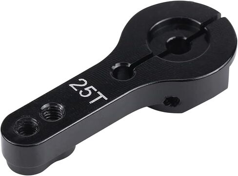 Servo Horn with Screw, 25T Aluminum Servo Horns M3 Threads Metal Steering Arm Server Rocker Compatible with Futaba Ace TowerPro MG for RC Car Truck Buggy Airplane(Black) in Saudi Arabia