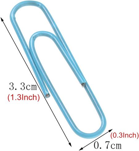500 PCS Colored Paper Clips, Medium 33 mm/1.3Inch Assorted Paperclips Vinyl Coated Clips for Office School Personal (1.3Inch) in Kuwait