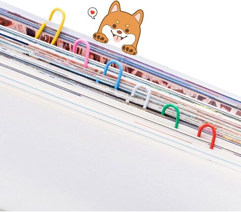 500 PCS Colored Paper Clips, Medium 33 mm/1.3Inch Assorted Paperclips Vinyl Coated Clips for Office School Personal (1.3Inch) in Kuwait