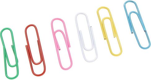 500 PCS Colored Paper Clips, Medium 33 mm/1.3Inch Assorted Paperclips Vinyl Coated Clips for Office School Personal (1.3Inch) in Kuwait