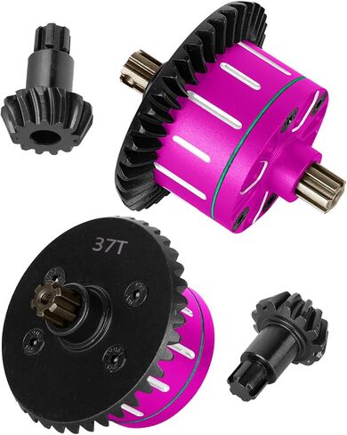 RC 37T 13T Full Metal Differ Set Upgrade Parts for 1/10 Kraton Outcast Senton Vorteks Bigrock Granite 3s,1/8 Infraction Typhon Vendetta 3S RC Car.Diff Gear Hops Up.Pink(2PCS) in Saudi Arabia