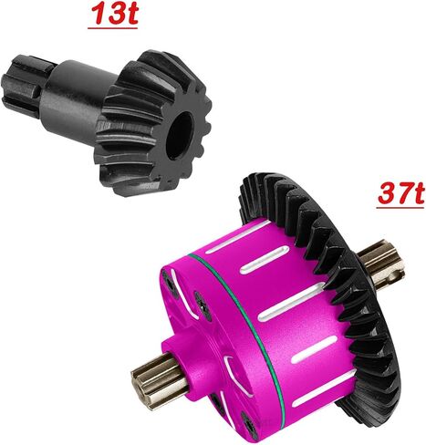 RC 37T 13T Full Metal Differ Set Upgrade Parts for 1/10 Kraton Outcast Senton Vorteks Bigrock Granite 3s,1/8 Infraction Typhon Vendetta 3S RC Car.Diff Gear Hops Up.Pink(2PCS) in Saudi Arabia
