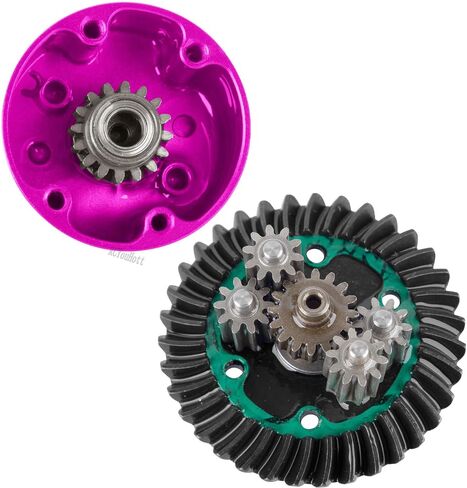RC 37T 13T Full Metal Differ Set Upgrade Parts for 1/10 Kraton Outcast Senton Vorteks Bigrock Granite 3s,1/8 Infraction Typhon Vendetta 3S RC Car.Diff Gear Hops Up.Pink(2PCS) in Saudi Arabia