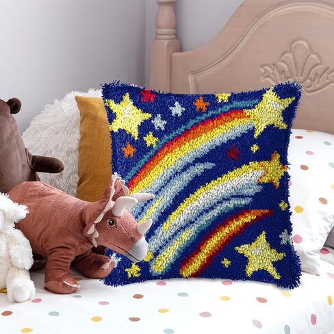 مجموعة خطاف مزلاج YP للأطفال والكبار سجادة يدوية الصنع سجادة فنية لتزيين المنزل وهدايا المهرجانات، 20.5 بوصة × 14.5 بوصة (البطريق) in Kuwait