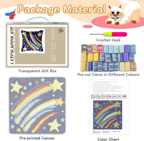 مجموعة خطاف مزلاج YP للأطفال والكبار سجادة يدوية الصنع سجادة فنية لتزيين المنزل وهدايا المهرجانات، 20.5 بوصة × 14.5 بوصة (البطريق) in Kuwait