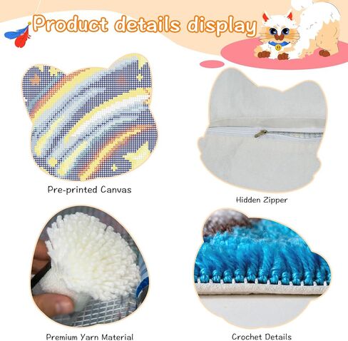 مجموعة خطاف مزلاج YP للأطفال والكبار سجادة يدوية الصنع سجادة فنية لتزيين المنزل وهدايا المهرجانات، 20.5 بوصة × 14.5 بوصة (البطريق) in Kuwait