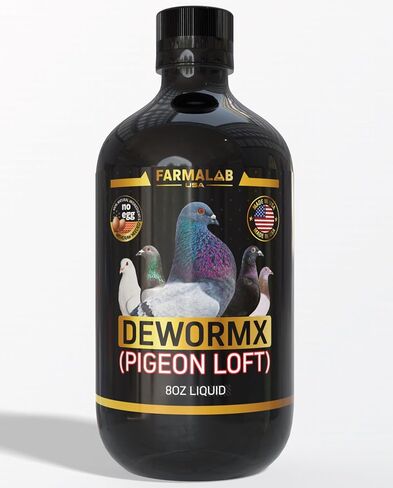 DEWORMX for Pigeons Doves Birds Palomos Buchones Mensajeros Pigeon Tabs Pigeonvita Vitamins La Lechita Pigeons Hens Rooster Chickens Caged Birds (Pigeon Loft 8oz) in Kuwait