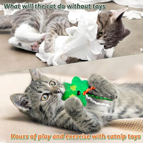 MALLMALL6 6Pcs Frosted Animal Cookie Catnip Crinkle Paper Sound Toys Gift for Cat, Catmint Teething Chew Kick Interactive Toy for Indoor Cats, Soft Candy Pet Presents Supplies for Kitten Lover in Saudi Arabia