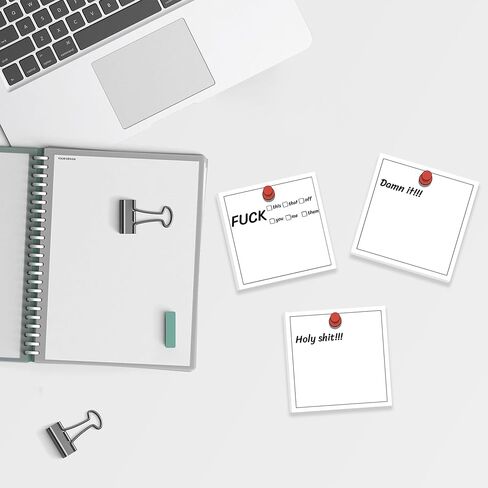 sargas Funny Sticky Notes, 6 Pads, 3""x3"", 50Sheets/Pad, Funny Notepads, Novelty Sticky Notes, Sarcastic Memo Pads for Work, Gag Gifts for Coworker and Boss, Small in Saudi Arabia