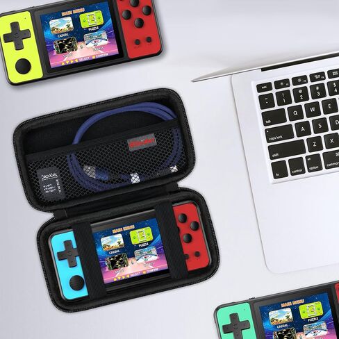 قضية حمل Elonbo لـ Kavoyi/Tebiyou/Beico 32 بتات محمولة محمولة ، تغطية تخزين سفر ألعاب Arcade ، حقيبة منظم ألعاب الفيديو الإلكترونية ، Black. in Kuwait