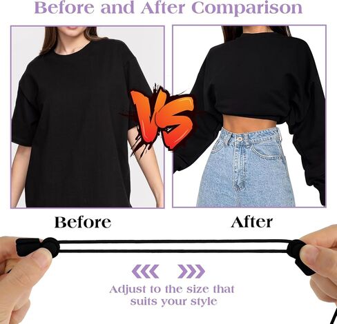 Adjustable Tuck Band, 2 PCS Crop Band Tool for Sweater and Shirt, Medium Belly Elastic Band for Women in Saudi Arabia