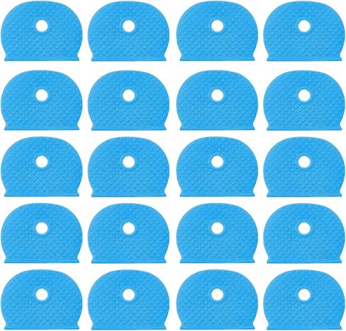 20-Pack Key Cap Cover, Key Identifier Sleeve, Coded Tag Marker Half Round PVC Sleeve for Offices, Houses and Apartments in Saudi Arabia