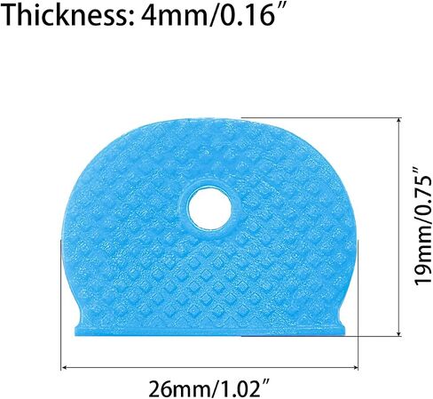 20-Pack Key Cap Cover, Key Identifier Sleeve, Coded Tag Marker Half Round PVC Sleeve for Offices, Houses and Apartments in Saudi Arabia