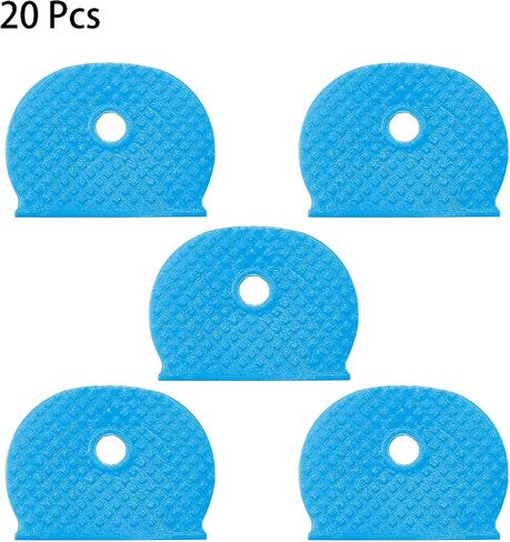 20-Pack Key Cap Cover, Key Identifier Sleeve, Coded Tag Marker Half Round PVC Sleeve for Offices, Houses and Apartments in Saudi Arabia