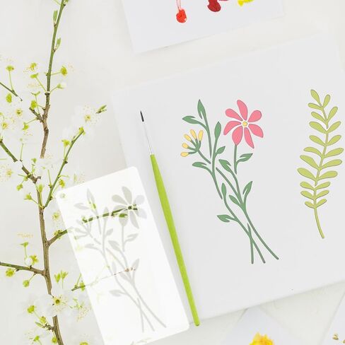 25pcs stency stencils قابلة لإعادة الاستخدام ، قوالب رش من البلاستيك 6 × 6 للطلاء على الخشب ، الأرنب/البيض/استنسل الزنبرك لبطاقات المعايدة ، حجارة عيد الفصح الحجارة الزخار in Kuwait