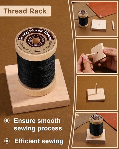 FOUSNOW Upholstery Repair Kit, Sewing Kit with Blue Sewing Threads, Professional Heavy Duty Sewing Kit for Home Repair Sewing Denim Clothes, Denim Bags, Jacket, Shoes, Wallets Crafts in Saudi Arabia