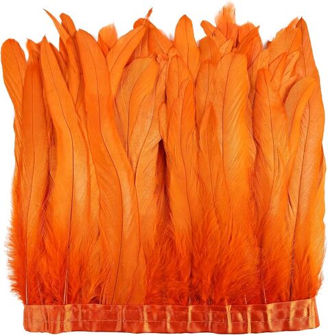 Daieeparty Nature Rooster Tail Feathers-100pcs 8-10inch Long Rooster Tail Feathers Bulk for for Feather Shawl Cape, DIY Sewing Craft Party Clothing Wedding Decoration in Kuwait