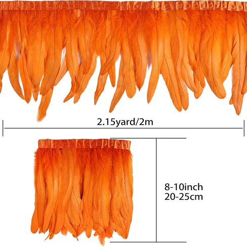 Daieeparty Nature Rooster Tail Feathers-100pcs 8-10inch Long Rooster Tail Feathers Bulk for for Feather Shawl Cape, DIY Sewing Craft Party Clothing Wedding Decoration in Kuwait