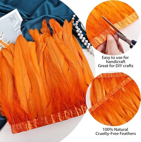 Daieeparty Nature Rooster Tail Feathers-100pcs 8-10inch Long Rooster Tail Feathers Bulk for for Feather Shawl Cape, DIY Sewing Craft Party Clothing Wedding Decoration in Kuwait