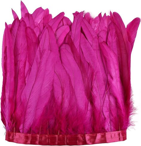 Daieeparty Nature Rooster Tail Feathers-100pcs 8-10inch Long Rooster Tail Feathers Bulk for for Feather Shawl Cape, DIY Sewing Craft Party Clothing Wedding Decoration in Kuwait