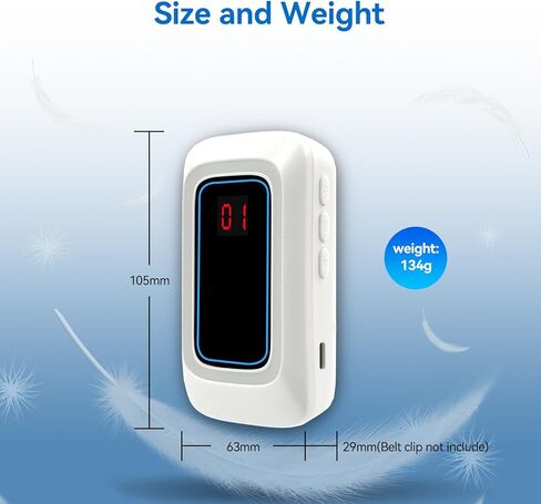 Retekess TH109 Caregiver Pager, Nurse Call Button, Low Battery Reminder, Adjustable Volume, 1 Host and Rechargeable Base 1 Call Bell for Elderly at Home, Patients in Kuwait