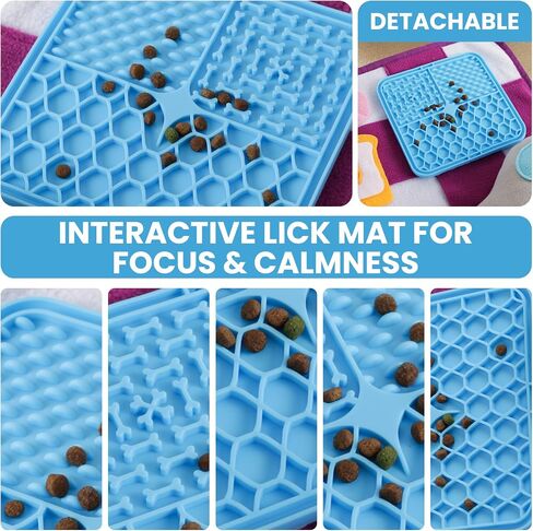 Soft Snuffle Mat for Dogs Large Breed & Lick Pad, Keeps Pets Busy Indoors, Comfortable Sniff Mat to Lay On, Puzzle Toy with Lots of Games, Anti-Slip & Washable, Slows Down Feeding (Purple) in Saudi Arabia