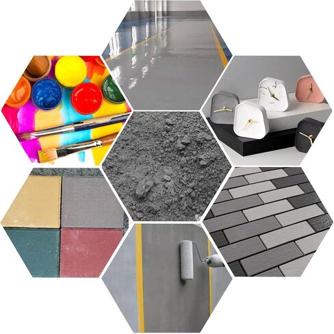 Iron Oxide Powder,Concrete pigments-Cement dye Color Powder Pigment Mix in Concrete,Cement,Paint, Plaster(Grey,1.1lb) in Kuwait