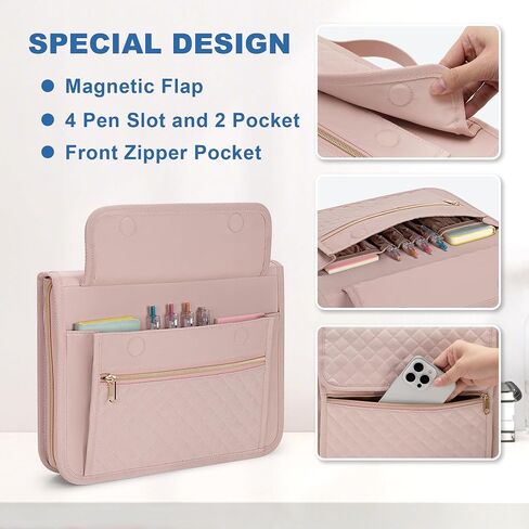 Damero Folio Cover Compatible for Rocketbook Core, Panda and Fusion, Reusable Notebook Cover for Letter Size 8.5'' x 11'' with Pen Holder and Magnetic Clasp, Black in Saudi Arabia