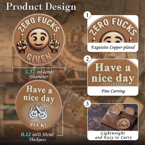 Smile Face Middle Finger Challenge Coin Official Zero Asshole F’s Asshole Funny Coins Novelty Coins Have a Nice Day Funny Challenge Coin in Kuwait